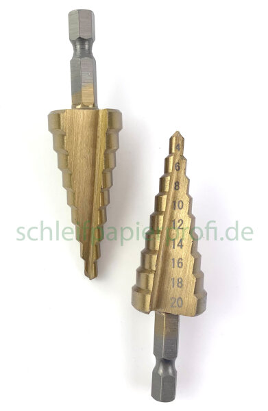 Stufenbohrer Ø 4-20 mm / 9 Stufen