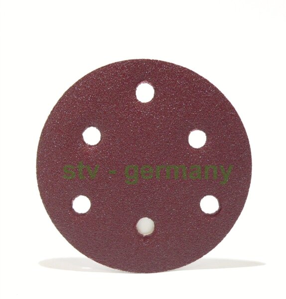 Schleifscheiben Klett 125mm 6Loch P40 - P1000 Schleifpapier Reinigen Metall Holz 40 10 Blatt